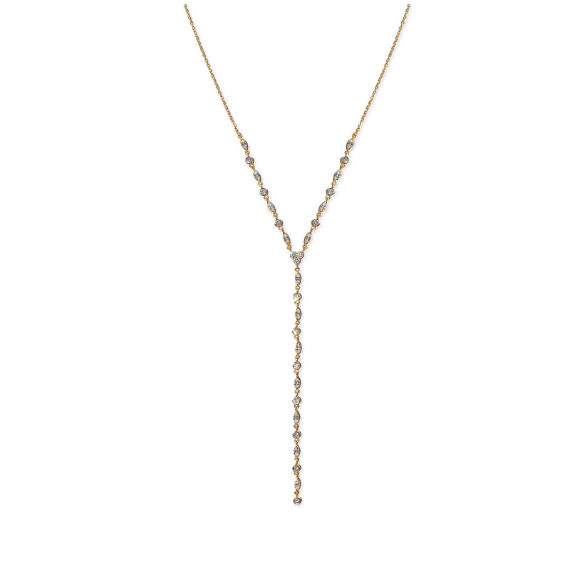 Vermeil  Y Trinity Marquise Necklace - Pura Tribe