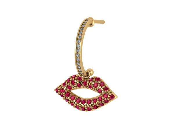 Vermeil Hoop Kiss Earring - Pura Tribe