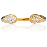 Vermeil Open Tdrop Ring - Pura Tribe