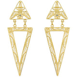 Pyramid Earrings Filigree - Pura Tribe