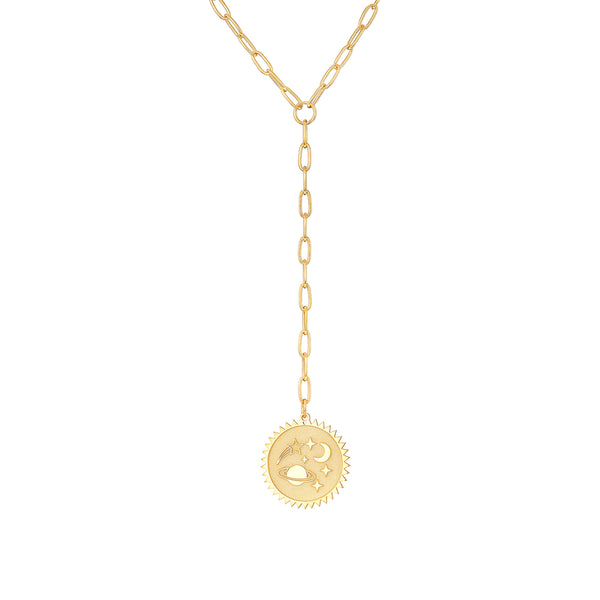 Vermeil Y Cosmic Padlock Necklace - Pura Tribe