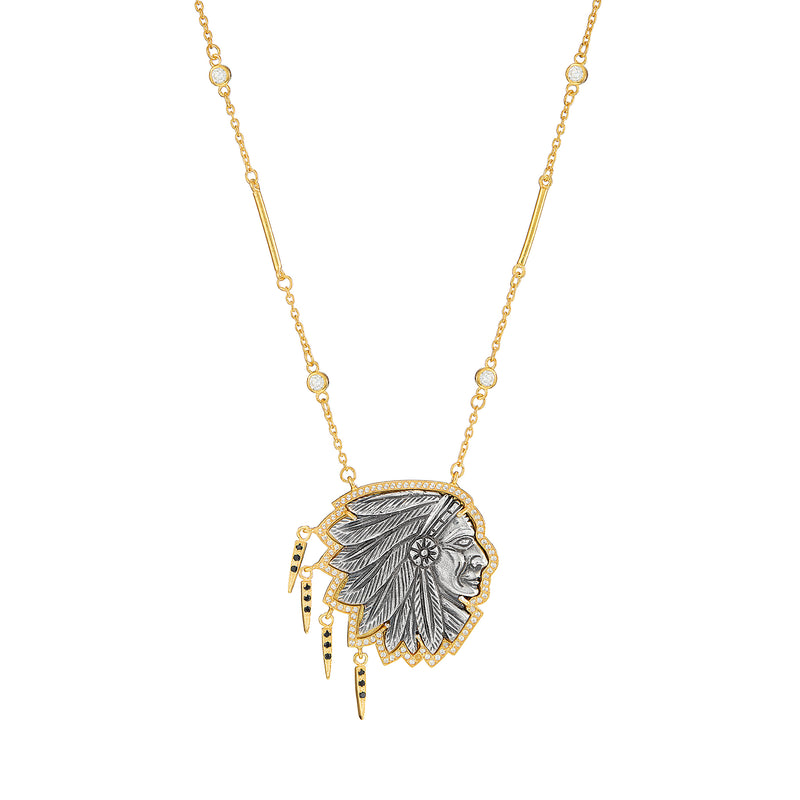 Vermeil Chief Shaker Necklace - Pura Tribe