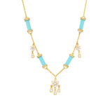 Shaker Bloom Turquoise Necklace