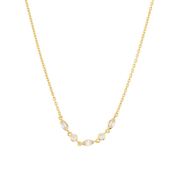 5 Mix Marquise and Cz Necklace