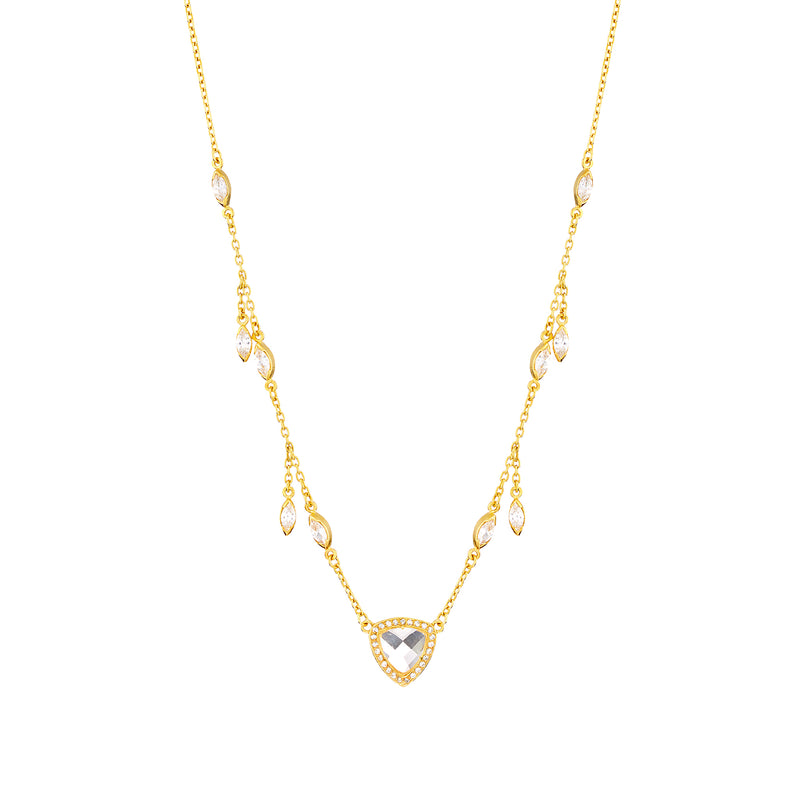 Trillion shaker marquise Necklace