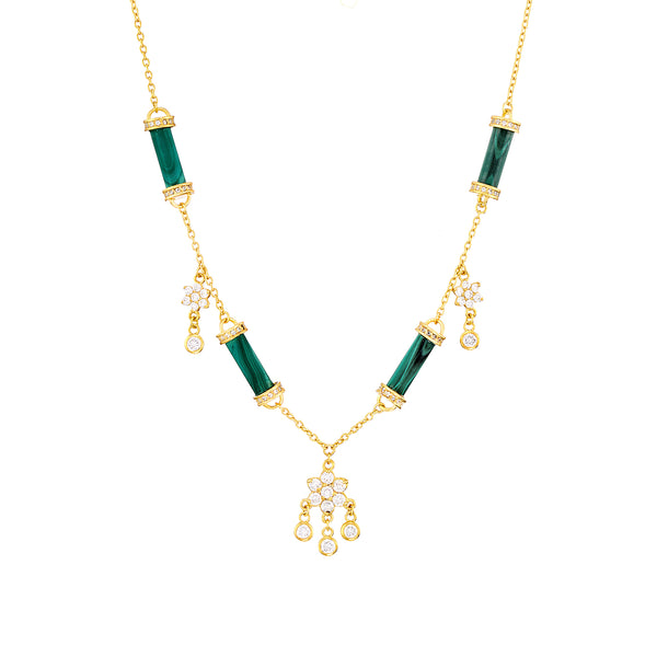 Bloom Shaker Malachite Necklace