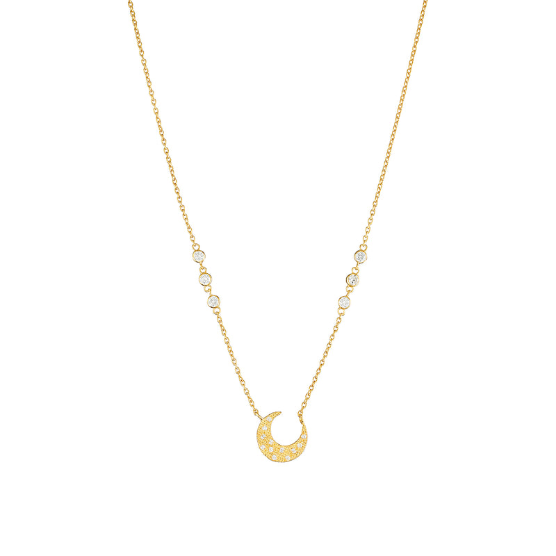 Vermeil Crescent Moon Necklace - Pura Tribe