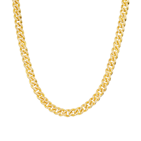 Cuban Cz Link Necklace