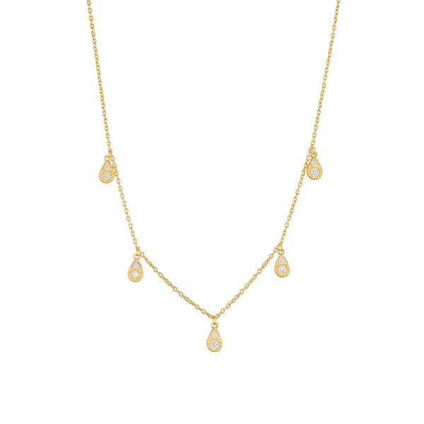 Vermeil 5 Tdrop Necklace - Pura Tribe