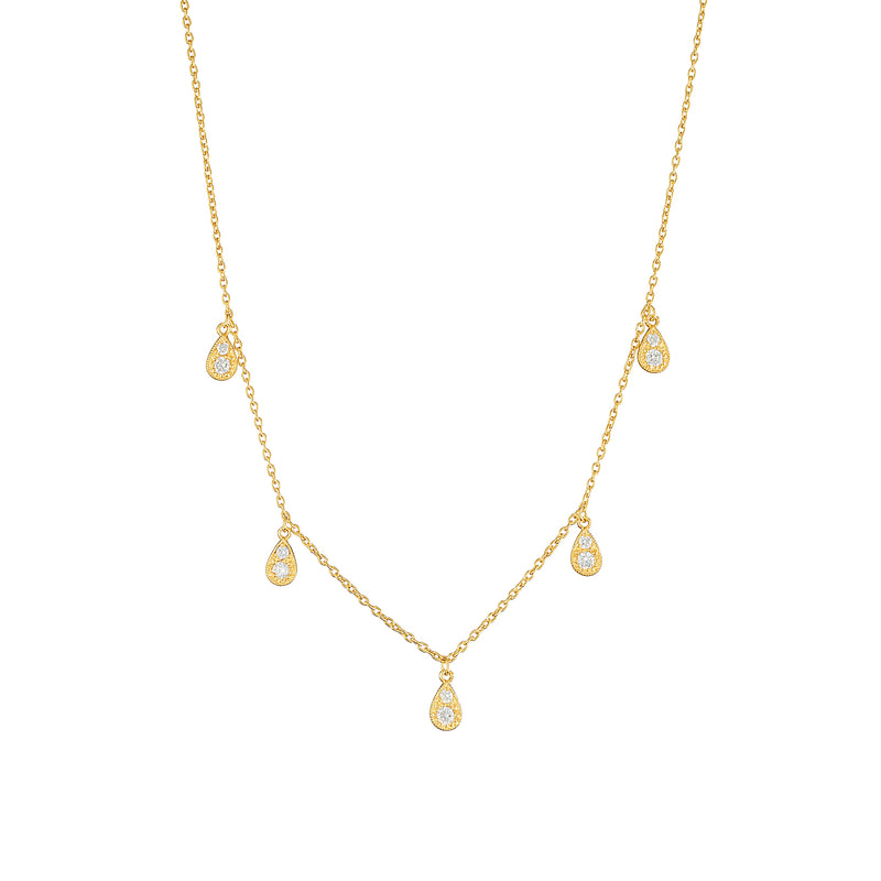 Vermeil 5 Tdrop Necklace - Pura Tribe