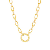 Long Oval Link Cz Necklace