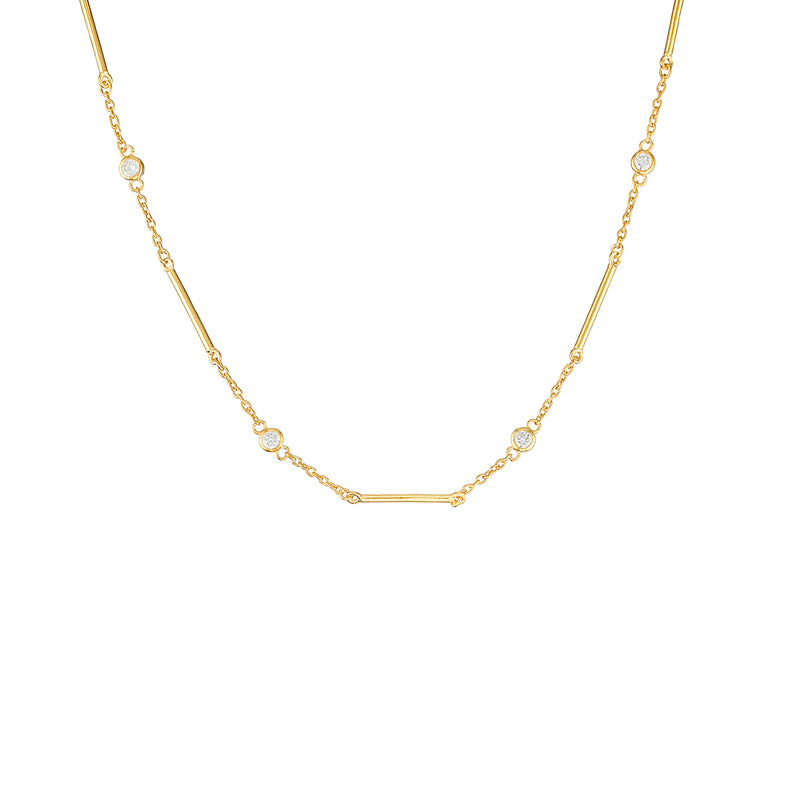 Vermeil Tube & Cz Choker - Pura Tribe