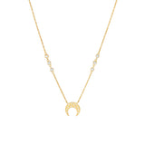 Vermeil Inverted Moon Necklace - Pura Tribe