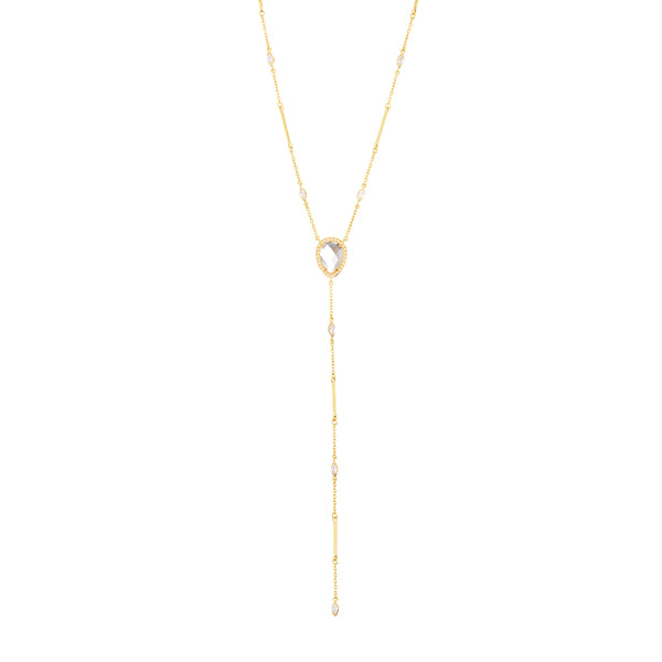 Y Drop Marquise Necklace