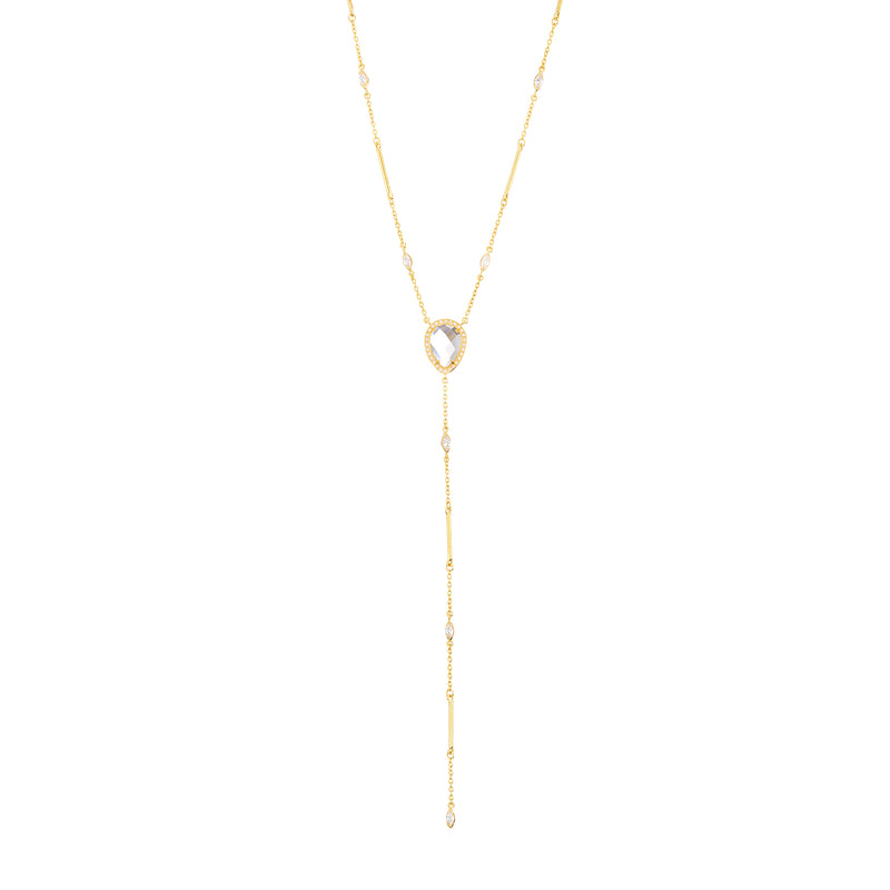 Y Drop Marquise Necklace