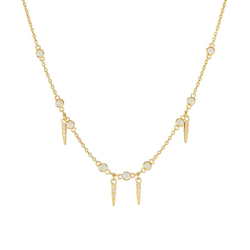 Vermeil Shaker Ice Pick Cz Choker - Pura Tribe