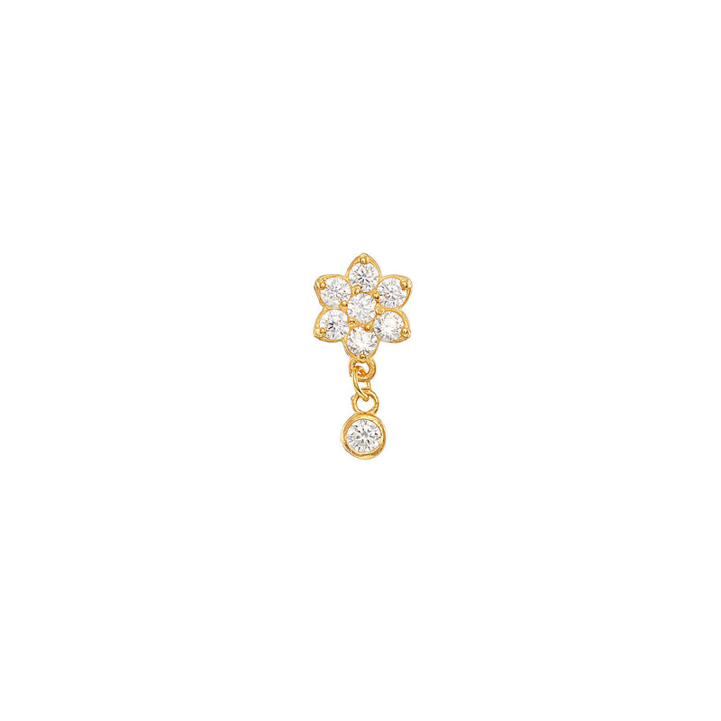 Vermeil Big Bloom Cz Earring - Pura Tribe