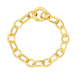 Oval Link Cz Bracelet