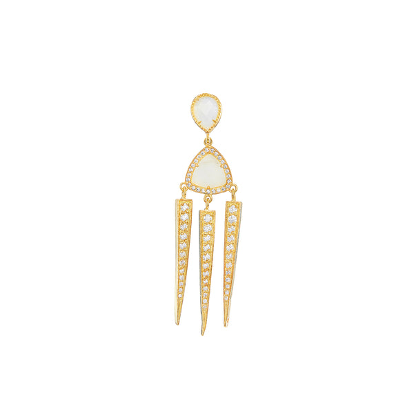 Vermeil Tdrop Trillion Ice Pick Earring - Pura Tribe