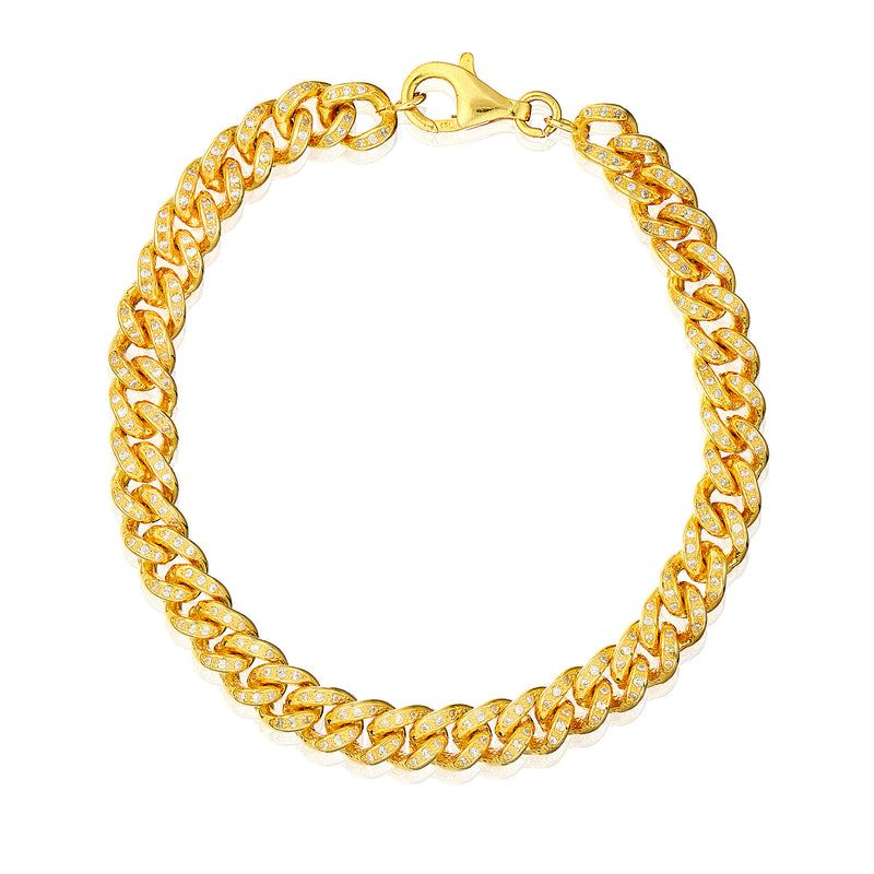 Cuban Cz Chain Anklet