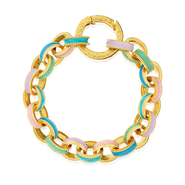 Vermeil Round Enamel Bracelet