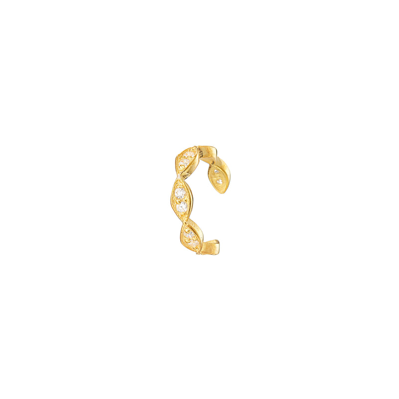 Vermeil Ear Cuff Eye Cz Earring - Pura Tribe