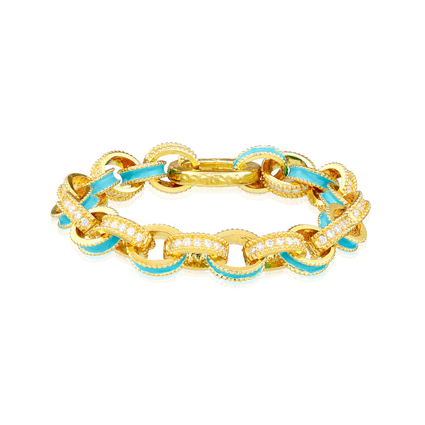 Round Cz Enamel Bracelet