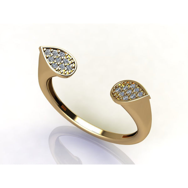 Vermeil Open Tdrop Ring - Pura Tribe