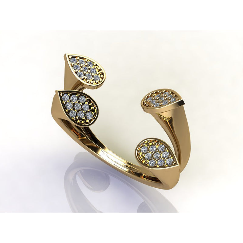 Vermeil Open 2 Tdrop Ring - Pura Tribe