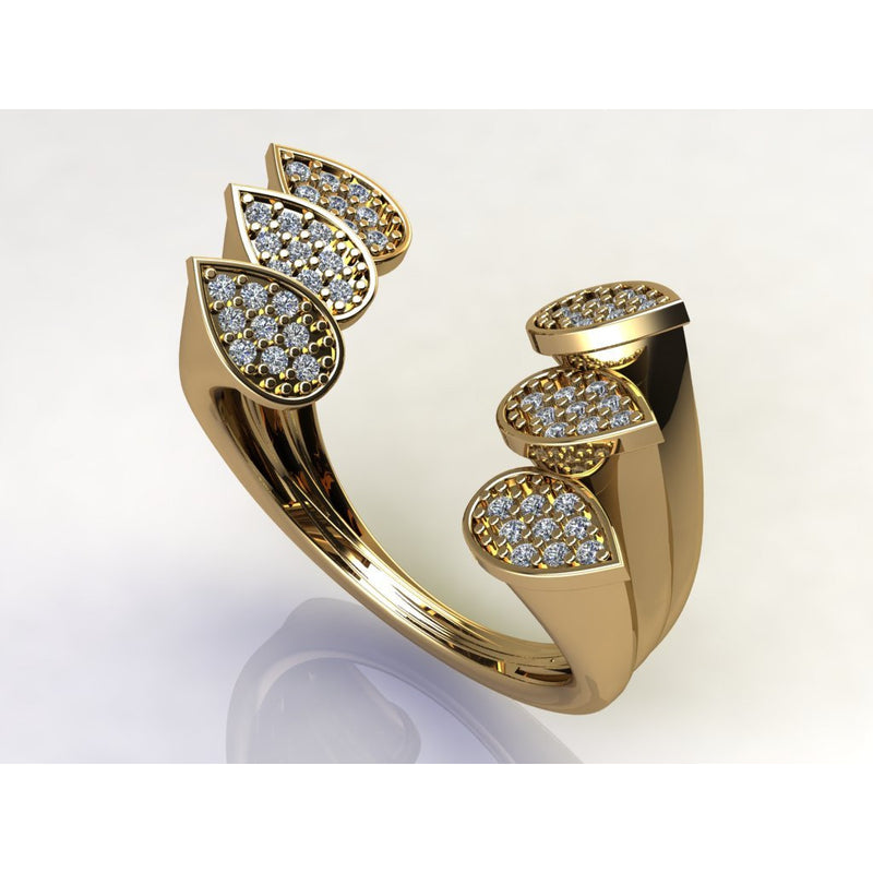 Vermeil Open 3 Tdrop Ring - Pura Tribe